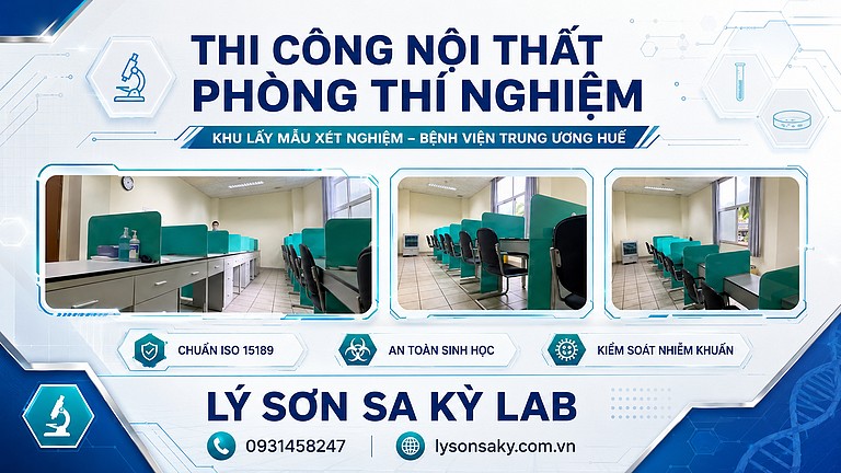  bàn lấy mẫu xét nghiệm tại Bệnh viện Trung ương Huế