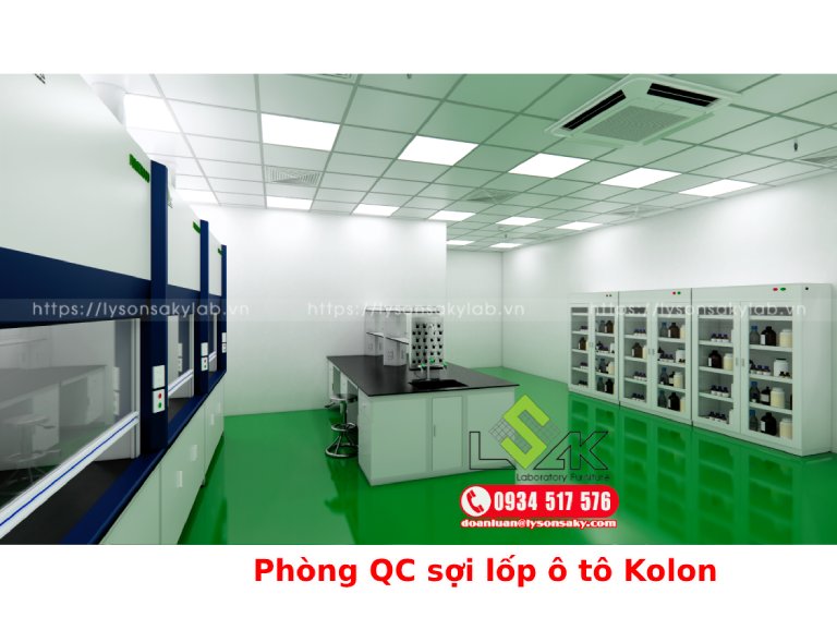 Thiết kế phòng QC sợi lốp Kolon Industries