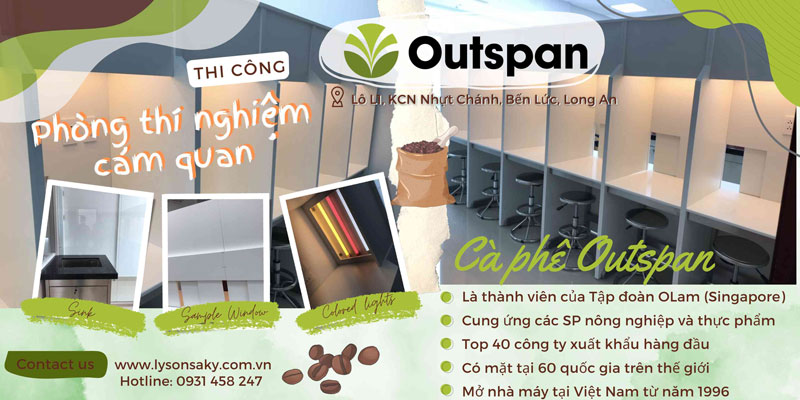 Lắp đặt bàn thí nghiệm cảm quan cho Cafe Outspan