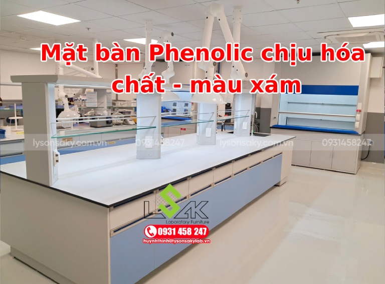 Nhựa phenolic chịu hóa chất làm mặt bàn thí nghiệm