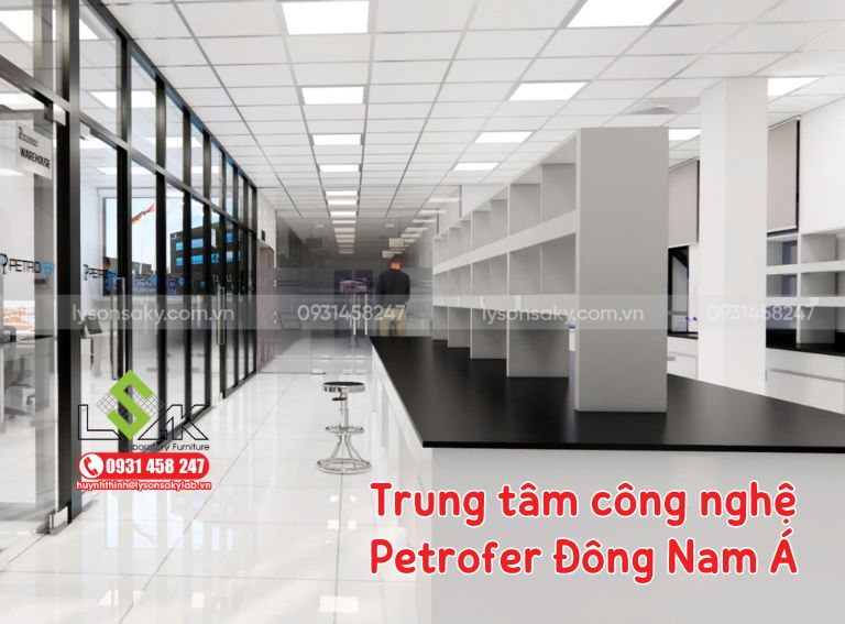 Thiết kế thi công nội thất phòng thí nghiệm dầu nhớt Petrofer