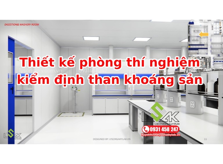 Thiết kế phòng thí nghiệm  kiểm định than khoáng sản 