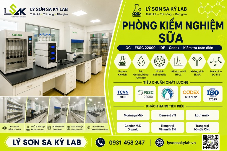 Phòng kiểm nghiệm sữa