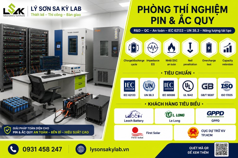 Phòng thí nghiệm ắc quy pin năng lượng
