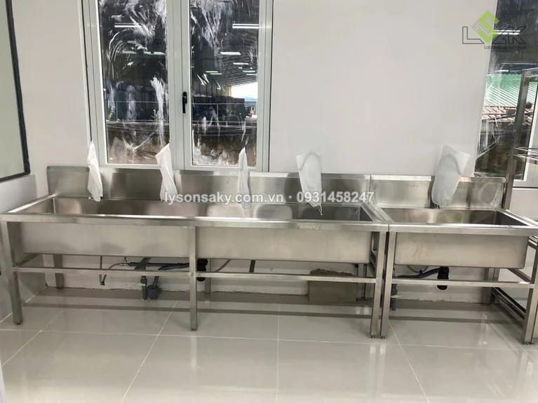 Bon rửa inox phòng sach