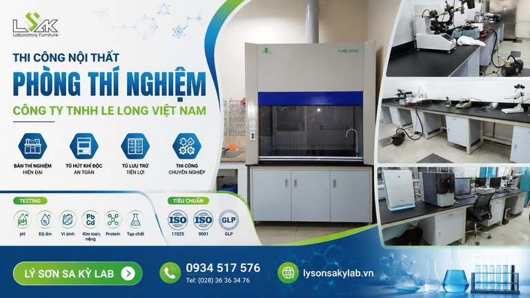 Thi công nội thất phòng thí nghiệm Công ty TNHH Le Long Việt Nam