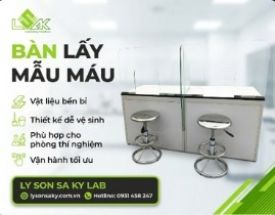 Bàn lấy mẫu máu xét nghiệm