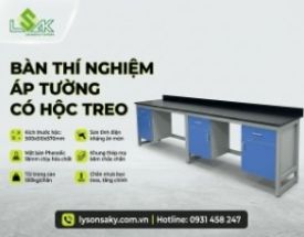 Bàn TN áp tường - Hộc tủ treo
