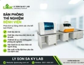 Bàn xét nghiệm bệnh viện