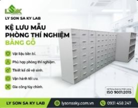 Kệ lưu mẫu thí nghiệm bằng gỗ 