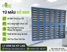 Tủ để mẫu bằng gỗ MDF 