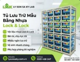 Tủ lưu mẫu hộp nhựa lock n lock