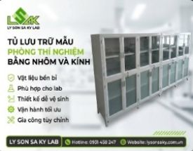 Tủ lưu mẫu thí nghiệm bằng nhôm kính