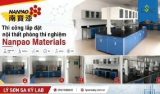 Thi công lắp đặt nội thất phòng lab trung tâm R&D Nanpao Material Việt Nam