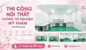 Bàn giao nội thất phòng thí nghiệm mỹ phẩm ở Vĩnh Long ngày 16 tháng 9 năm 2020