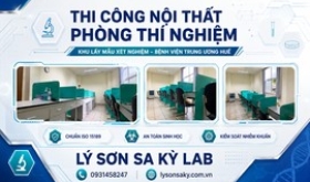Hoàn thiện bàn lấy mẫu xét nghiệm và vách kính cường lực cho Bệnh viện Trung ương Huế