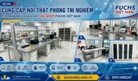 Cung cấp nội thất phòng thí nghiệm nhà máy sản xuất dầu nhớt Fuchs Việt Nam