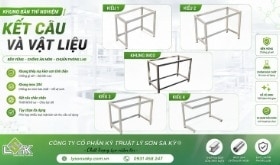 Khung bàn thí nghiệm - Kết cấu và vật liệu