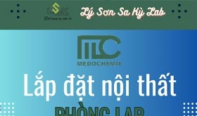 Lắp đặt nội thất phòng laboratory dược phẩm Medochemie