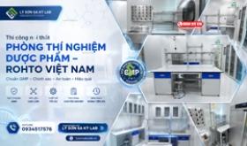 Lắp đặt nội thất phòng thí nghiệm dược phẩm Rohto Vietnam: Chuẩn GMP – GLP – ISO 17025