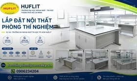 Lắp đặt nội thất phòng thí nghiệm ngành Giáo dục cho trường ĐH Ngoại ngữ Tin học TP. HCM HUFLIT