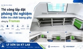 Thi công lắp đặt bàn thí nghiệm công ty giày Framas
