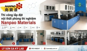 Thi công lắp đặt nội thất phòng lab trung tâm R&D Nanpao Material Việt Nam