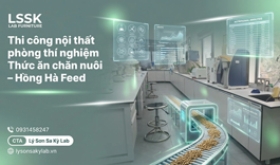 Thi công lắp đặt nội thất phòng thí nghiệm Công ty Dinh Dưỡng Hồng Hà Feed