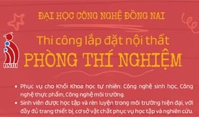 Thi công lắp đặt nội thất phòng thí nghiệm Trường Đại học Công nghệ Đồng Nai