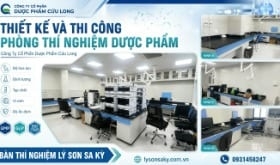 Thi công nội thất phòng lab Công ty Cổ phần Dược phẩm Cửu Long
