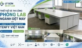 Thi công nội thất phòng lab Công ty TNHH công nghệ Tenfy (Việt Nam)