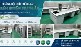 Thi công nội thất phòng lab Công ty TNHH MTV Chế Biến Thực Phẩm Thọ Phát