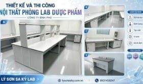 Thi công nội thất phòng lab Công ty TNHH Thương mại dịch vụ Dược phẩm Bình Phú