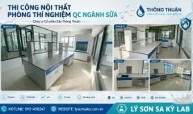 Thi công nội thất phòng lab QC Nhà máy chế biến sữa Công ty Cổ phần Sữa Thông Thuận