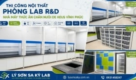 Thi công nội thất phòng lab R&D Nhà máy sản xuất thức ăn chăn nuôi De Heus Vĩnh Phúc