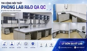 Thi công nội thất phòng lab R&D QA QC tại Nhà máy Dược phẩm Danapha