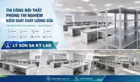 Thi công nội thất phòng thí nghiệm kiểm soát chất lượng sữa tại nhà máy Dalatmilk giai đoạn 2