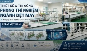 Thi công nội thất phòng thí nghiệm ngành dệt may cho Công ty TNHH Dệt May Eclat Việt Nam