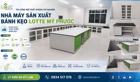 Thi công nội thất phòng thí nghiệm Nhà máy sản xuất bánh kẹo Lotte Mỹ Phước