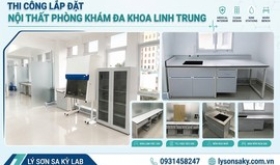 Thi công nội thất phòng xét nghiệm Phòng Khám Đa Khoa Linh Trung