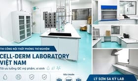 Thi công nội thất phòng thí nghiệm cho CELL-DERM LABORATORY VIỆT NAM – Tối ưu luồng QC mỹ phẩm