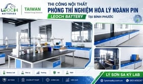 Thi công nội thất phòng thí nghiệm hóa lý ngành pin cho Leoch Battery tại Bình Phước