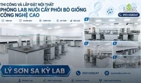 Thi công nội thất phòng thí nghiệm nuôi cấy phôi bò giống công nghệ cao tại Trang trại bò sữa Quảng 