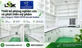 Thiết kế phòng nghiên cứu và phát triển mỹ phẩm cho Công ty TNHH SXTM Secret Golden