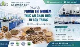 Thiết kế phòng thí nghiệm thức ăn chăn nuôi từ côn trùng