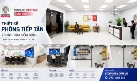 Thiết kế phòng tiếp tân Trung tâm kiểm định Bureau Veritas Cần Thơ