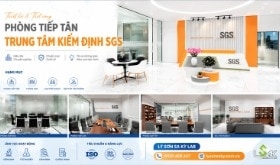 Thiết kế phòng tiếp tân Trung tâm kiểm định SGS
