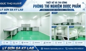 Thiết kế và thi công phòng thí nghiệm dược phẩm cho Công ty TNHH Đức Thọ Xuân tại Vĩnh Long
