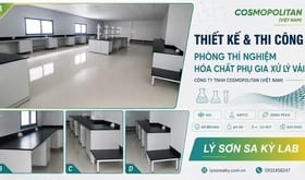 Thiết kế và thi công phòng thí nghiệm hóa chất phụ gia xử lý vải cho Công ty TNHH Cosmopolitan (Việt