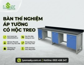 Bàn TN áp tường - Hộc tủ treo